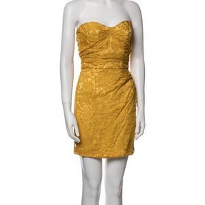 Yellow lace dolce & gabbana mini dress